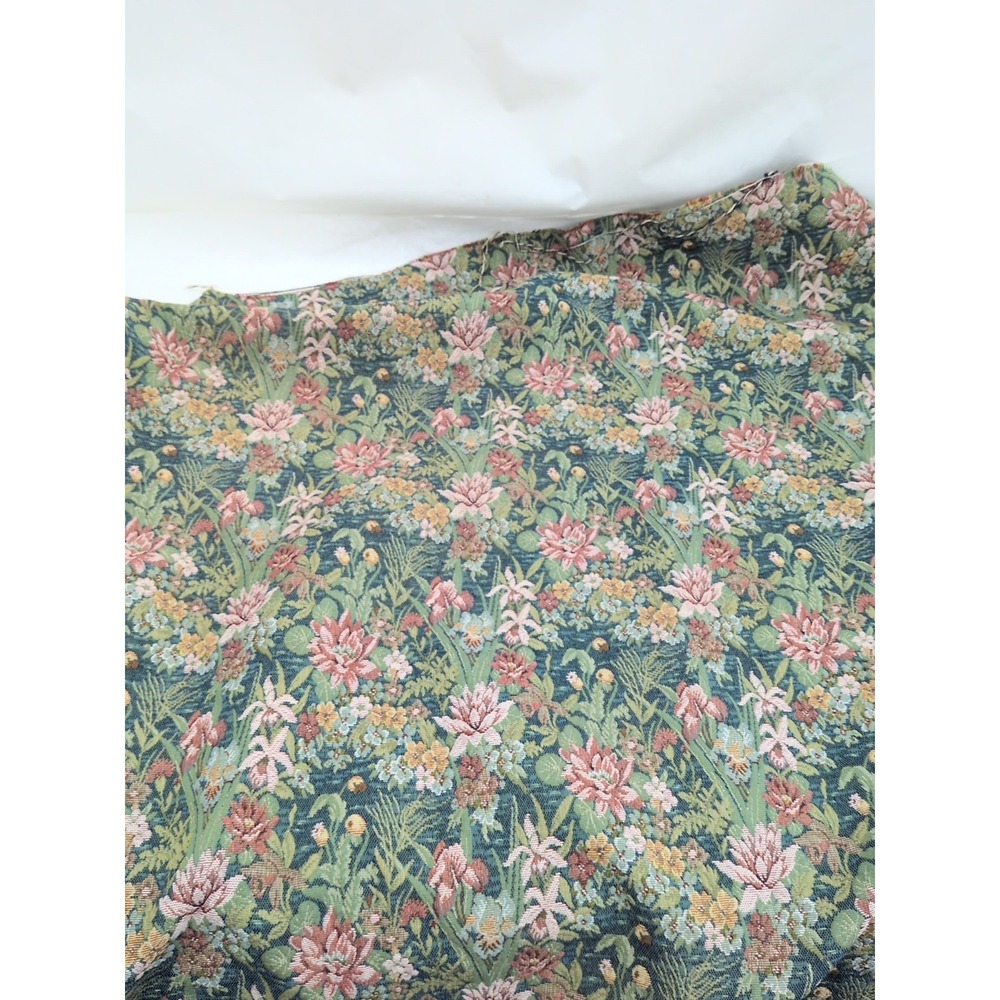 Monet's Flower Garden Vintage Jacquard Tapestry Upholstery Fabric  DIY